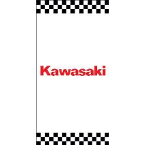 Banner Kawasaki Blanco Cuadros Image