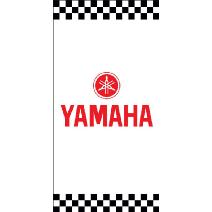Banner Yamaha Blanco Cuadros Image